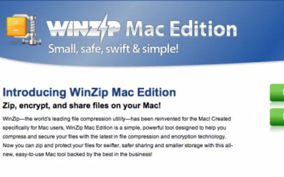 WinZip arriva sulla piattaforma Mac