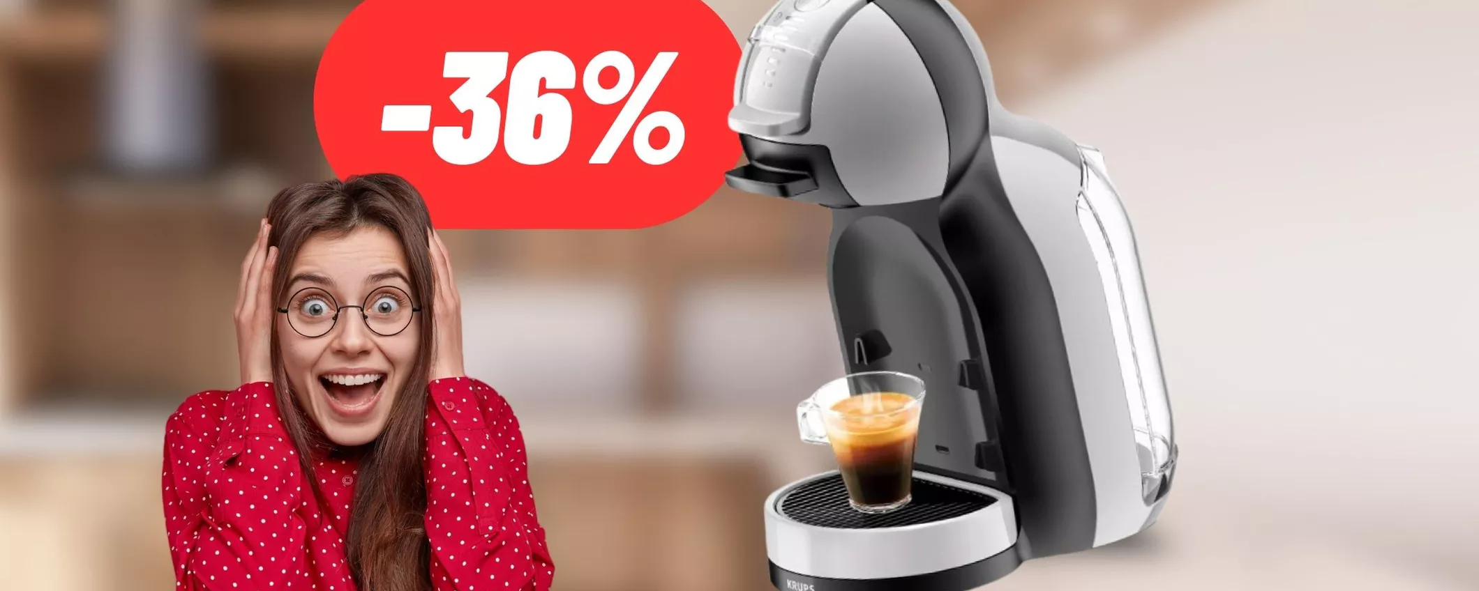 Espresso buono come al bar con la macchina del caffè Nescafé Krups al 33% di sconto