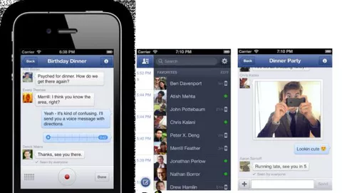 Facebook Messenger per iOS, messaggi vocali e VoIP