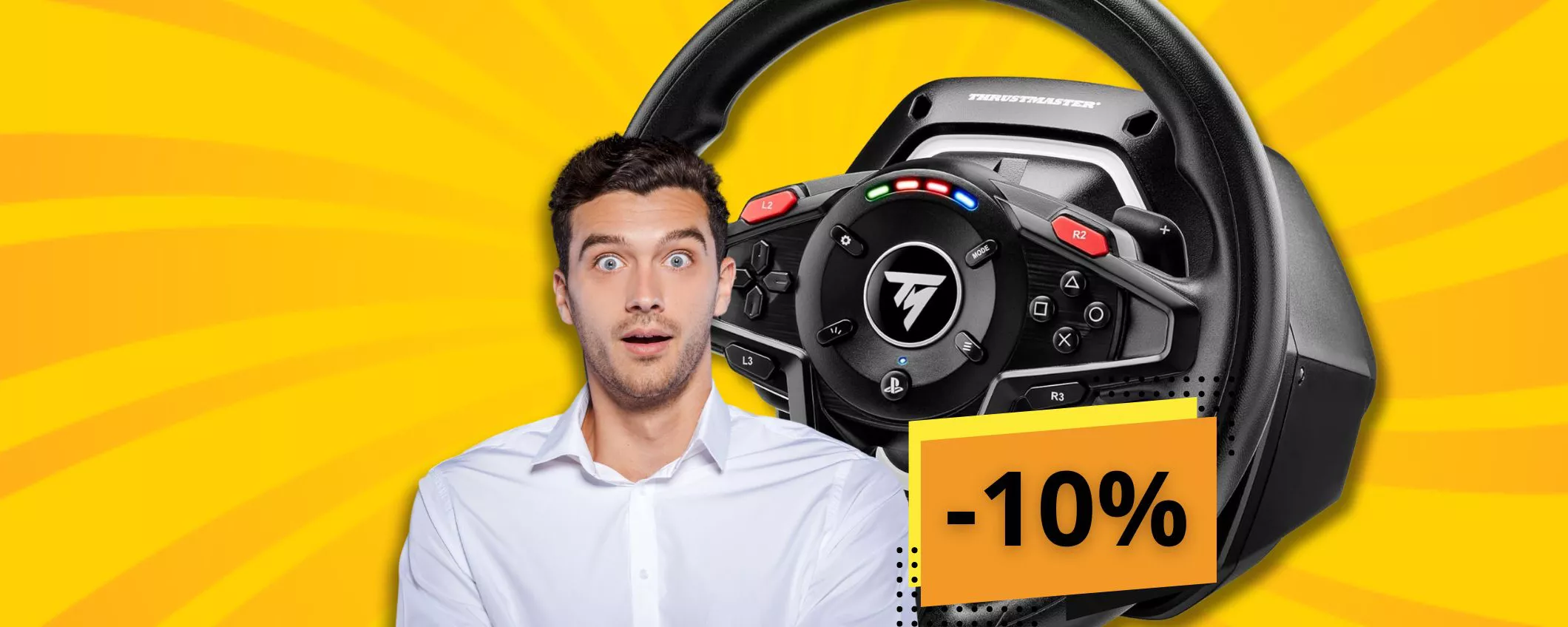 Scendi IN PISTA col volante Thrustmaster: Amazon SFRECCIA e ti offre uno sconto assoluto (-10%)