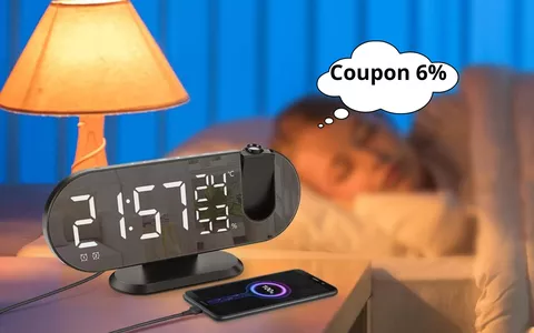 Sveglia con proiettore, specchio e doppio allarme in OFFERTA: it's time to buy!