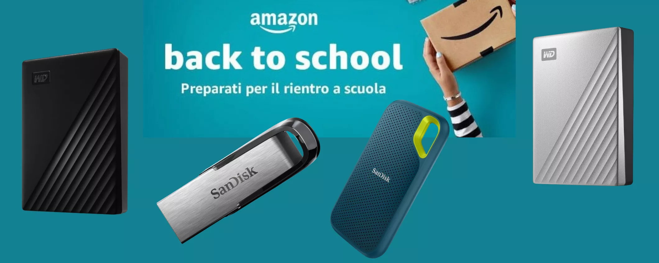 Più spazio di archiviazione con il BACK TO SCHOOL: chiavette e SSD SCONTATISSIME