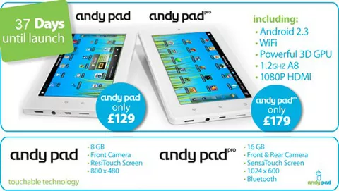 Andy Pad e Andy Pad Pro, tablet Android economici