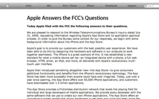 Apple risponde formalmente alla FCC