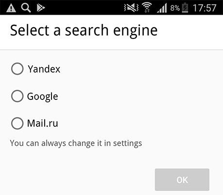 Il browser Chrome, nella sua versione per dispositivi Android, in Russia permette ora di scegliere il motore di ricerca predefinito tra Google, Yandex e Mail.ru