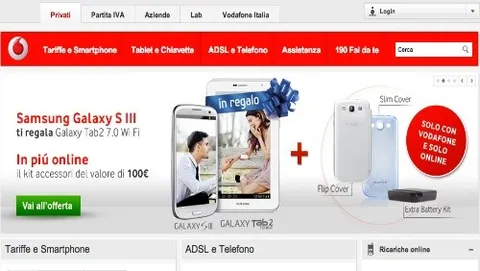 Vodafone: a chi compra un Samsung Galaxy S3 in regalo 100 euro di accessori
