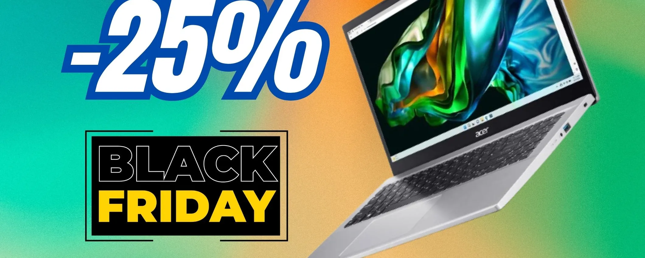 Acer Aspire 3: notebook con 16GB di RAM e 512GB di SSD (-25%)