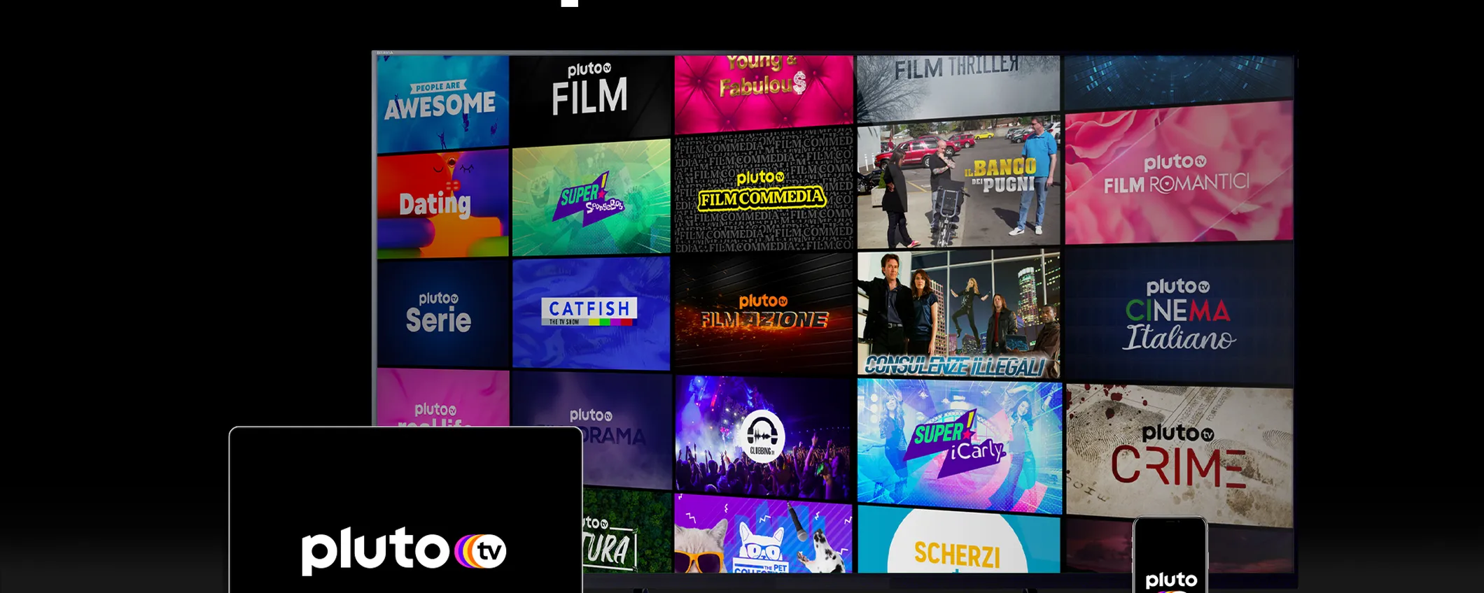 Pluto TV sbarca in Italia: 40 canali gratis in streaming