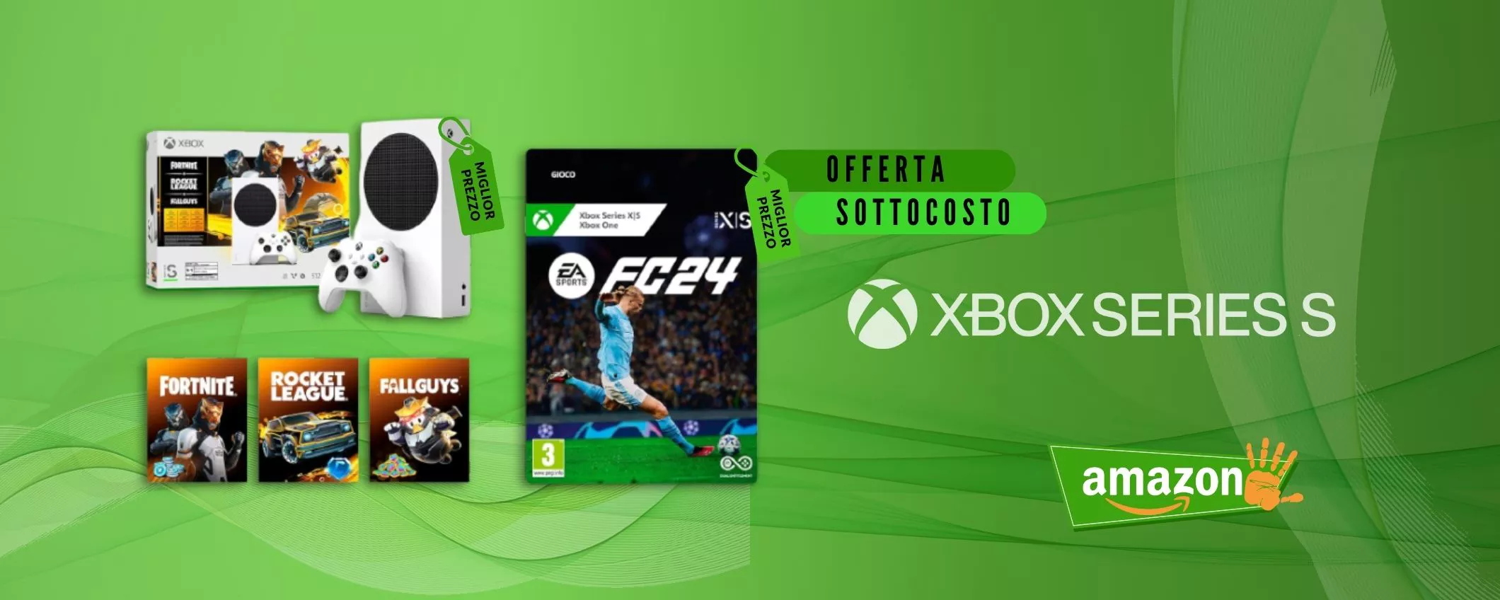 Xbox Series S Gilded Hunter +EA SPORTS FC 24, il bundle a soli 299€ su Amazon