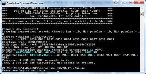 Con le moderne GPU è più facile craccare una password