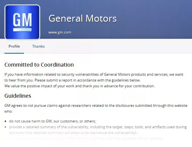 HackerOne per General Motors