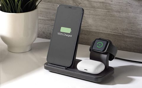 Caricabatterie wireless 3-in-1 per iPhone, AirPods e Apple Watch: FOLLE -63% su Amazon