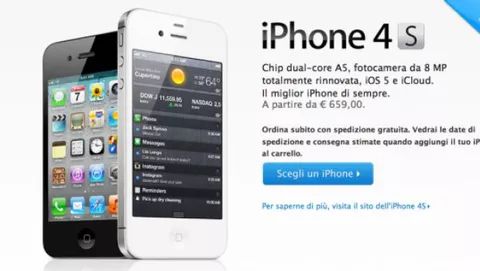 iPhone 4S disponibile sullo Store italiano: prezzi e tempi di spedizione