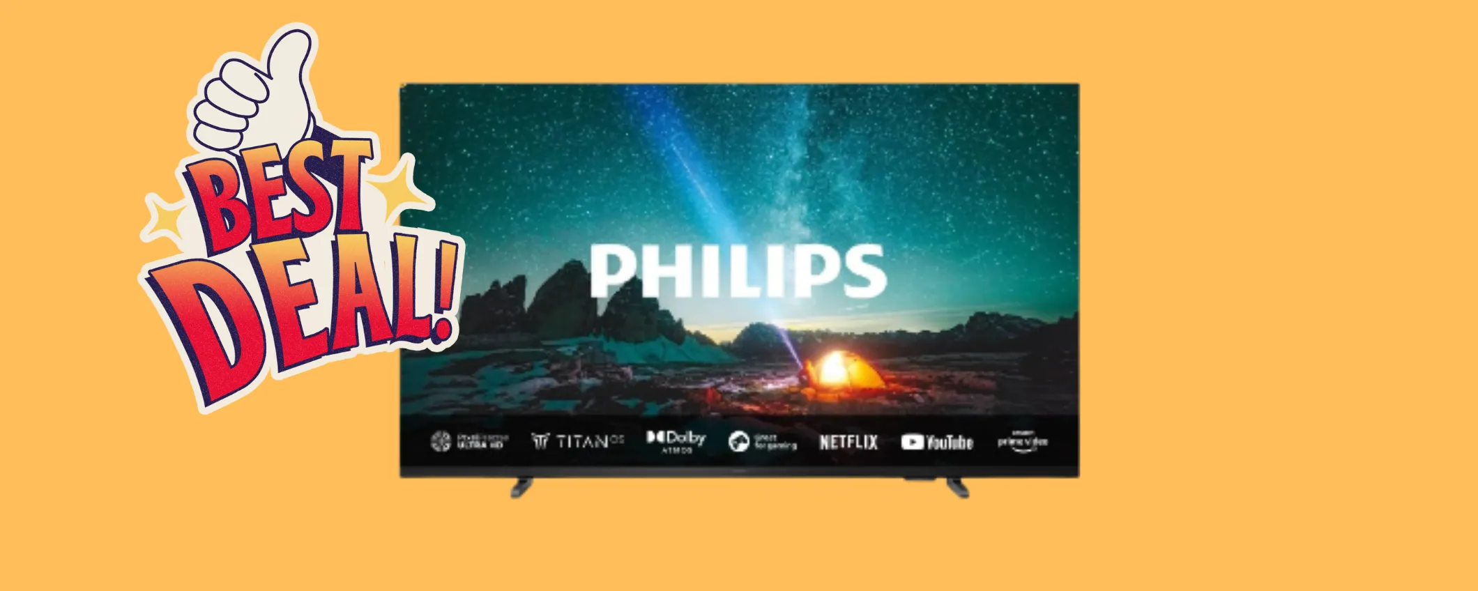 Smart TV Philips da 50 pollici a 150€ in meno: promo bomba solo su Amazon