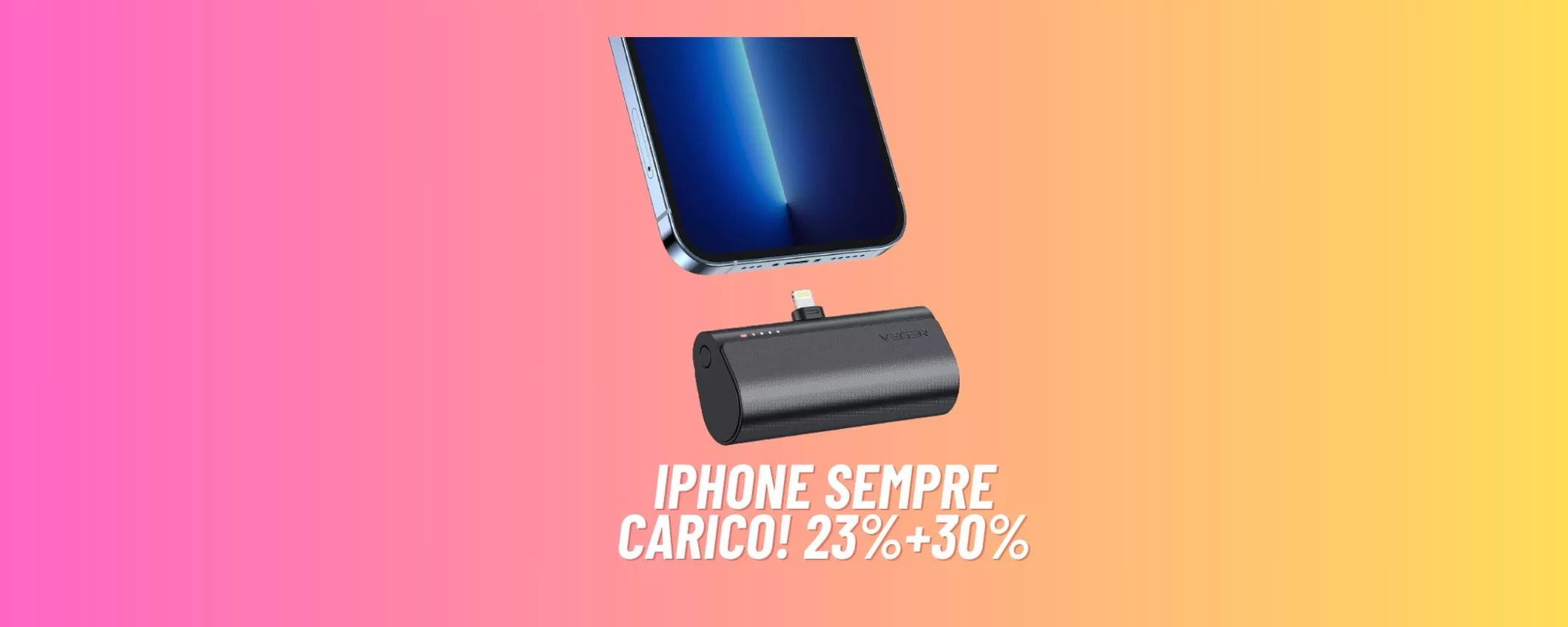 iPhone SEMPRE CARICO con la batteria esterna da 5000 mAh IN SCONTO su Amazon