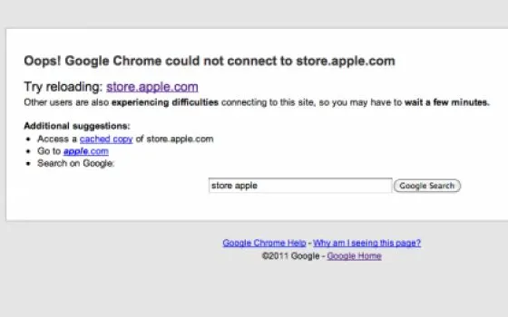 Apple Store è completamente down! (Aggiornato)