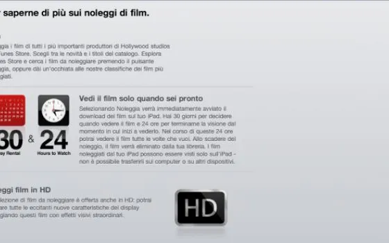 In arrivo il noleggio dei film su iTunes Store anche da iPad