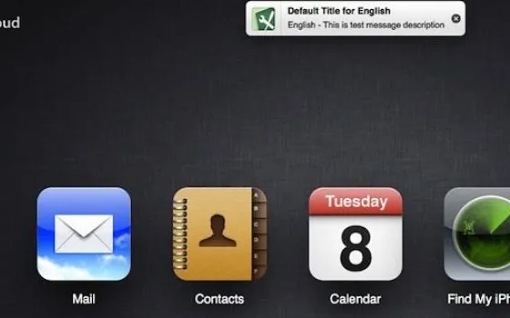 Apple testa le notifiche Push su iCloud.com