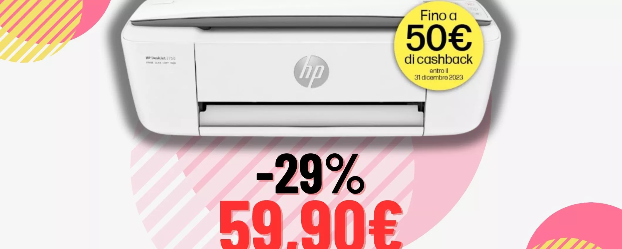 ESCLUSIVO: Stampante HP compresi 4 mesi di inchiostro a soli 59€ su Amazon!