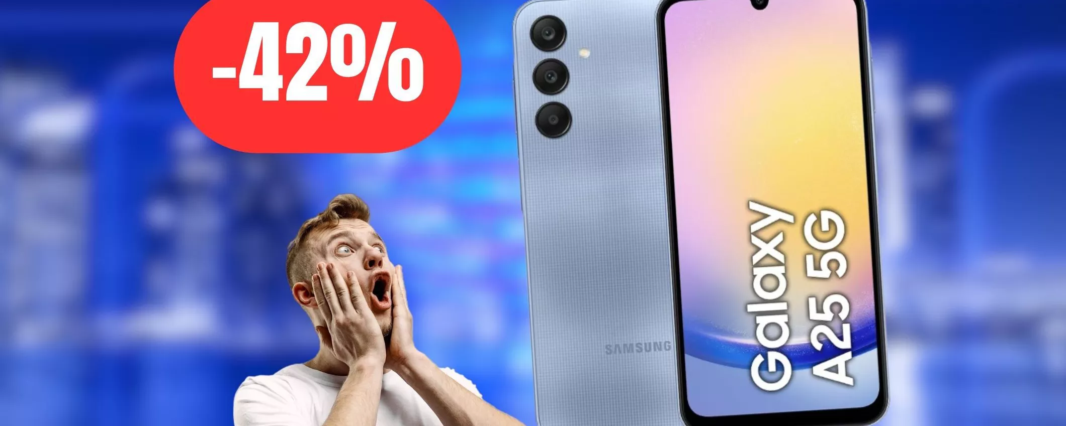 Amazon REGALA il Samsung Galaxy A25: sconto del 42% attivo