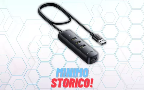 Hub USB 3.0 al MINIMO STORICO: meno di 9€ in sconto del 32%