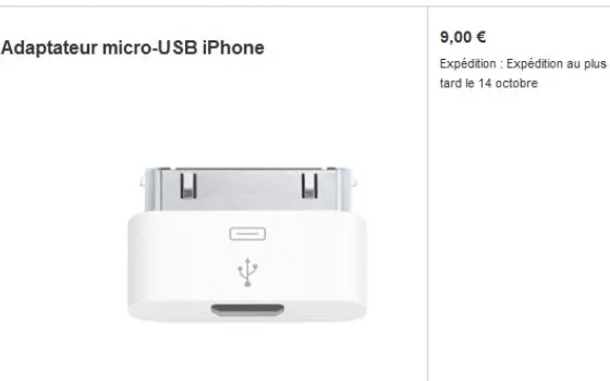 Apple introduce l'adattatore micro USB per iPhone