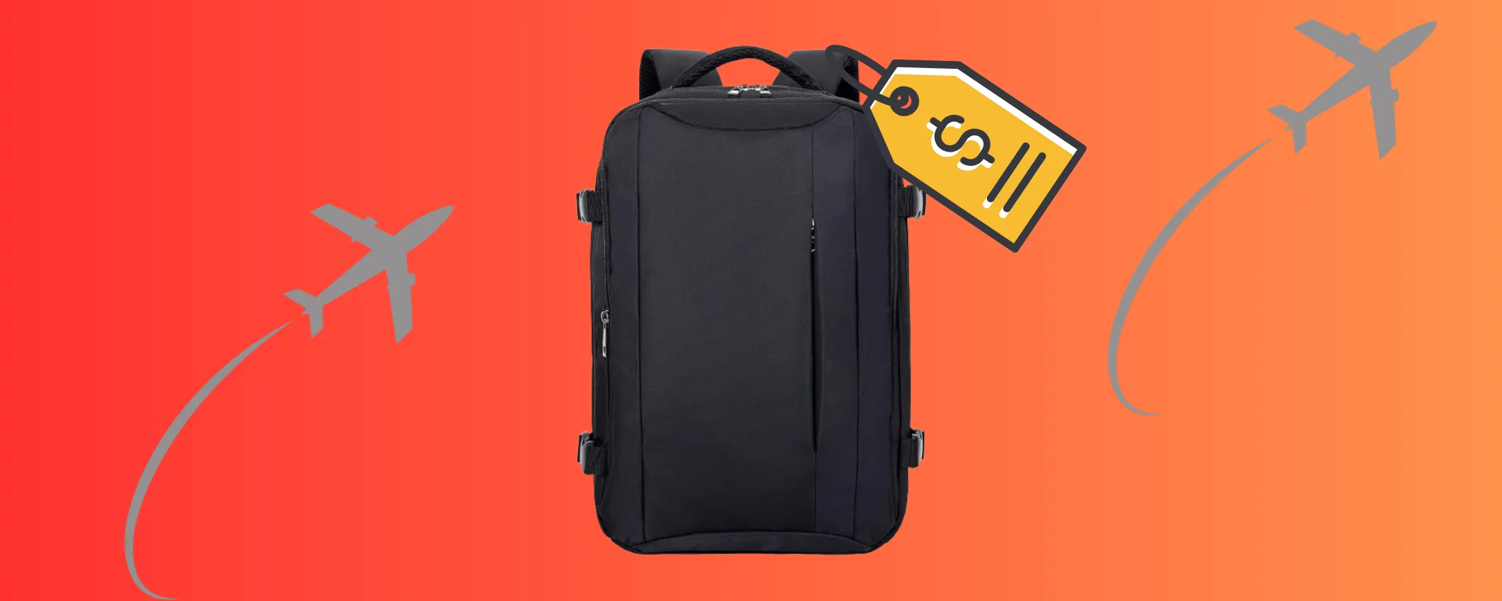 Zaino bagaglio a mano a soli 22€: viaggia in comodità spendendo pochissimo