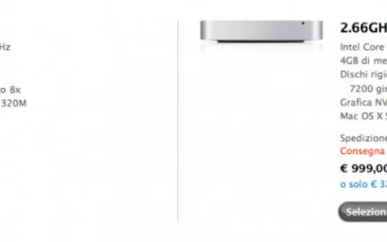 Taglio del prezzo dei Mac Mini in molti store internazionali