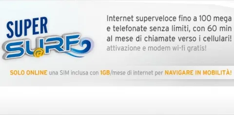 Abbonamenti Fastweb a 29 euro al mese per 12 mesi