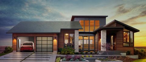 Tesla, case green grazie al tetto solare