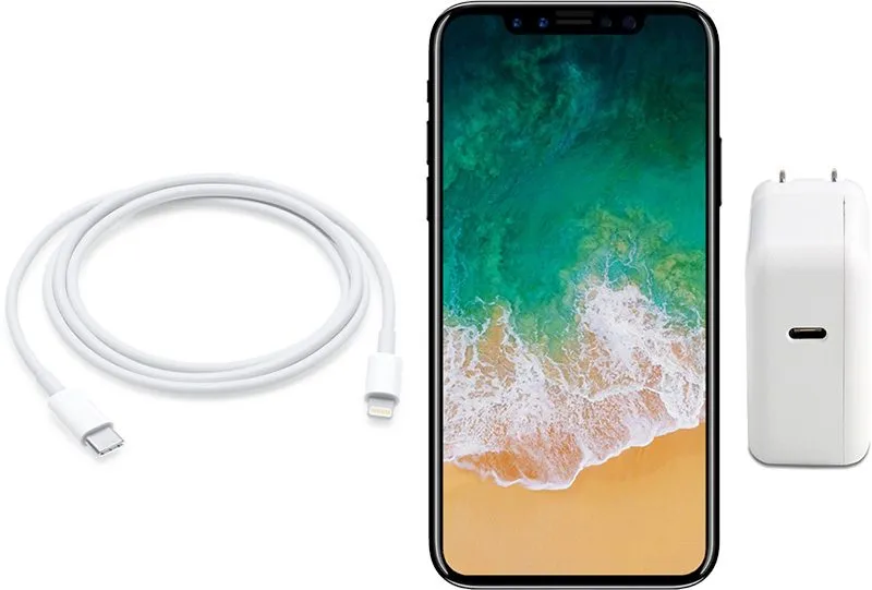 iPhone XS: nella confezione caricabatterie da 18W e cavo USB-C