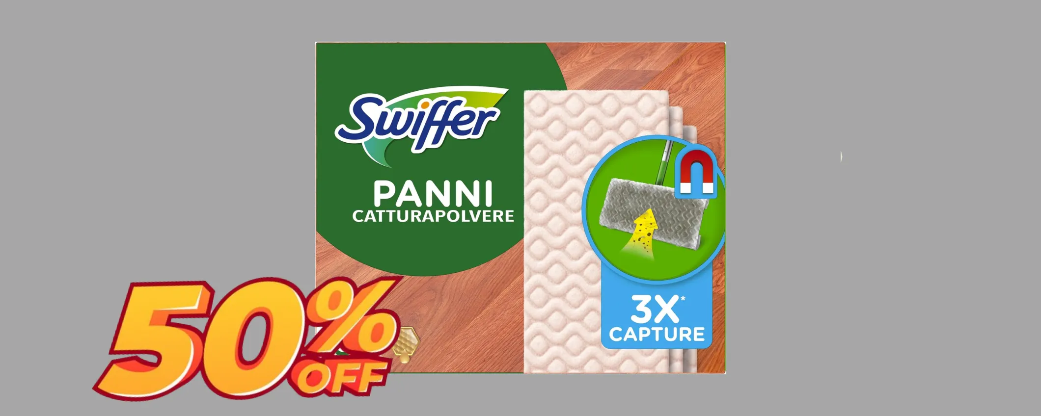 Swiffer in super offerta: 90 panni catturapolvere a metà prezzo (13€)