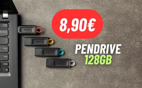 PenDrive Kingston da 128GB SUPER SCONTATA su Amazon: solo 8,90€ (-55%!)