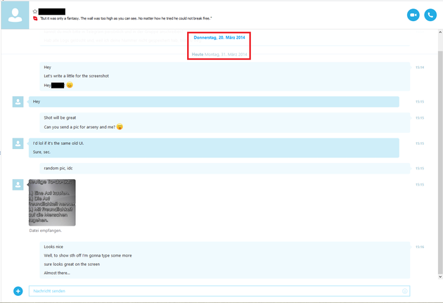Probabile nuova interfaccia utente di Skype per Windows.