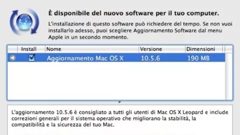 Rilasciato Mac OS X 10.5.6