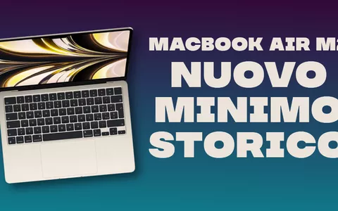 MacBook Air M2 al MINIMO STORICO su Amazon: SCONTO immediato di 317€