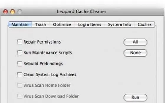 Leopard Cache Cleaner: una colf nel tuo Mac