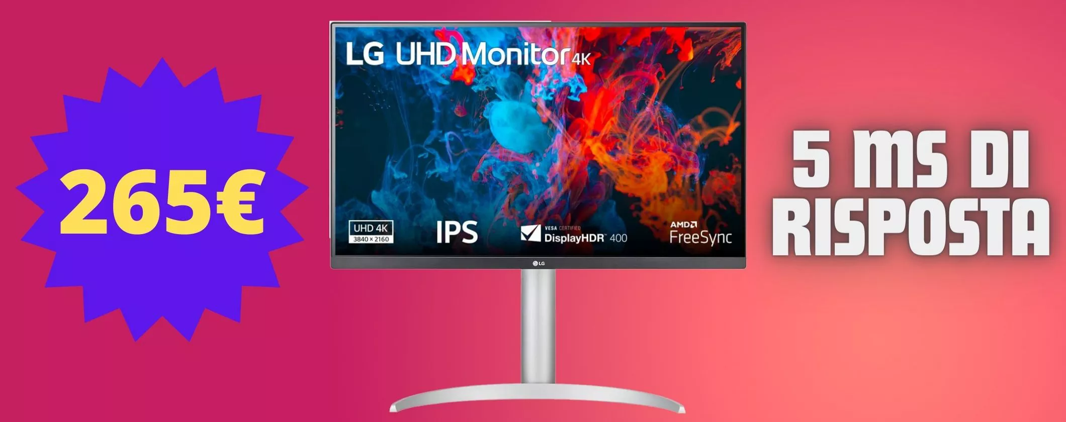 Monitor LG 4K da 27 pollici a soli 265€: è realtà su Amazon