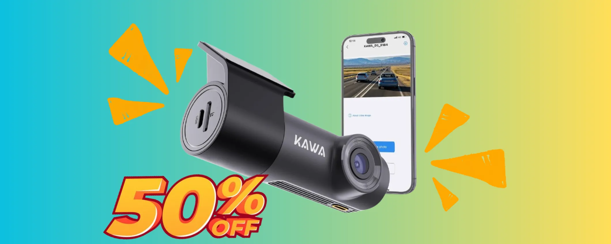 Viaggia in sicurezza con la Dash Cam Auto: con il coupon la paghi la metà