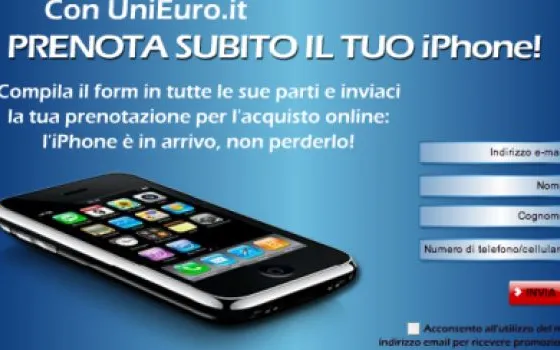 iPhone 3G si prenota anche all'Unieuro