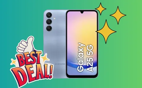 Samsung Galaxy A25 in promo esclusiva (-32%): offerta Amazon in scadenza