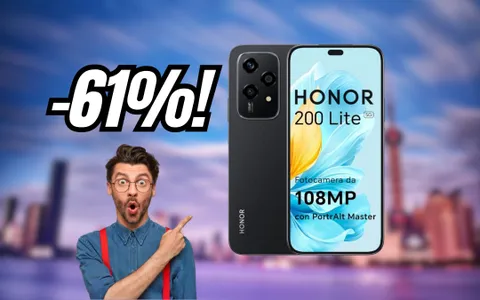 Honor 200 Lite: design, foto e prestazioni al top, promo choc (-61%)