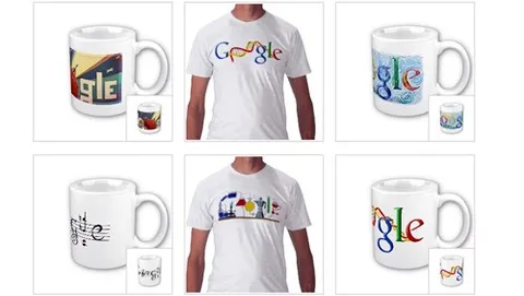 I Doodle di Google su t-shirt, tazze e altri oggetti
