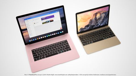 MacBook Pro 2016, mockup render del possibile design dei nuovi notebook compatti