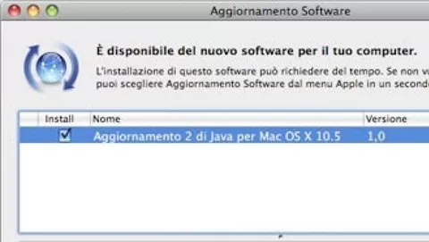 Rilasciato Java Update per Mac OS X