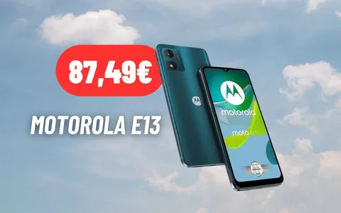 Motorola E13: il prezzo di oggi è INCREDIBILE, un best buy (87,49€!)