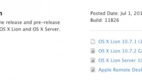 Apple rilascia agli sviluppatori Mac OS X Lion 10.7.2 GM