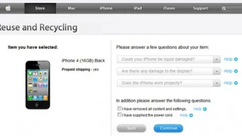 Apple lancia il servizio di riciclaggio in UK