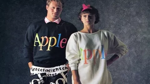 The Apple Collection, la linea di abbigliamento con la mela lanciata nel 1986