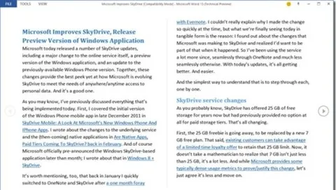 Office 2013, modifica dei file PDF con Word 